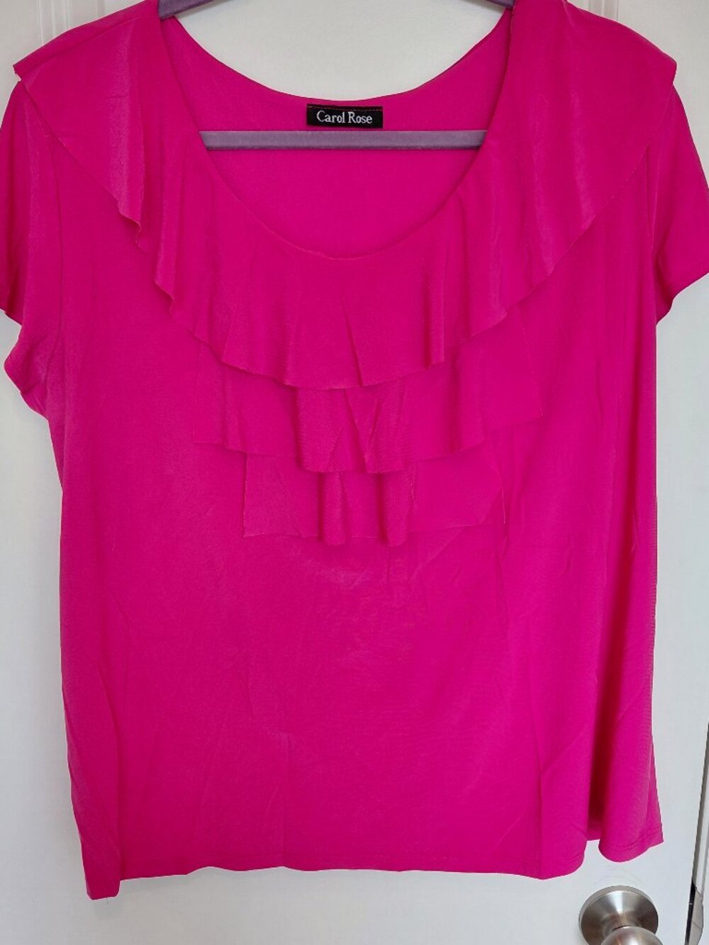 Pink Ruffle Blouse
